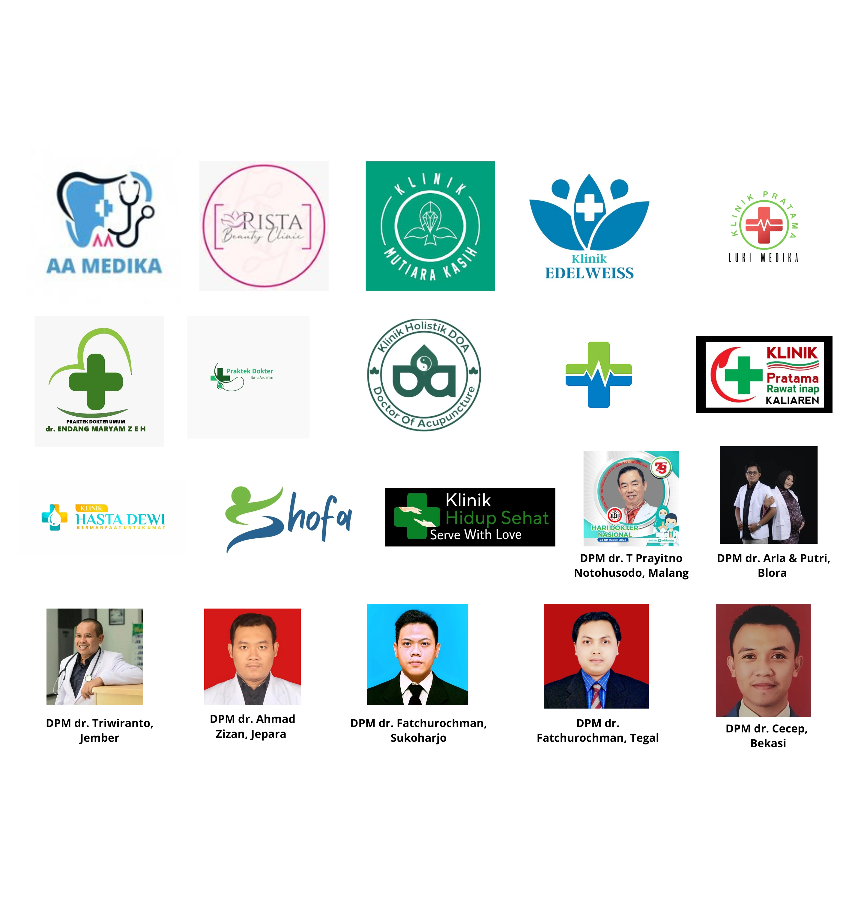 Logo dan foto klien Destinasi Klinik